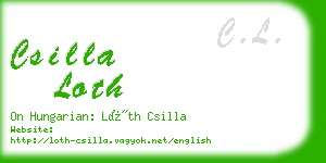 csilla loth business card